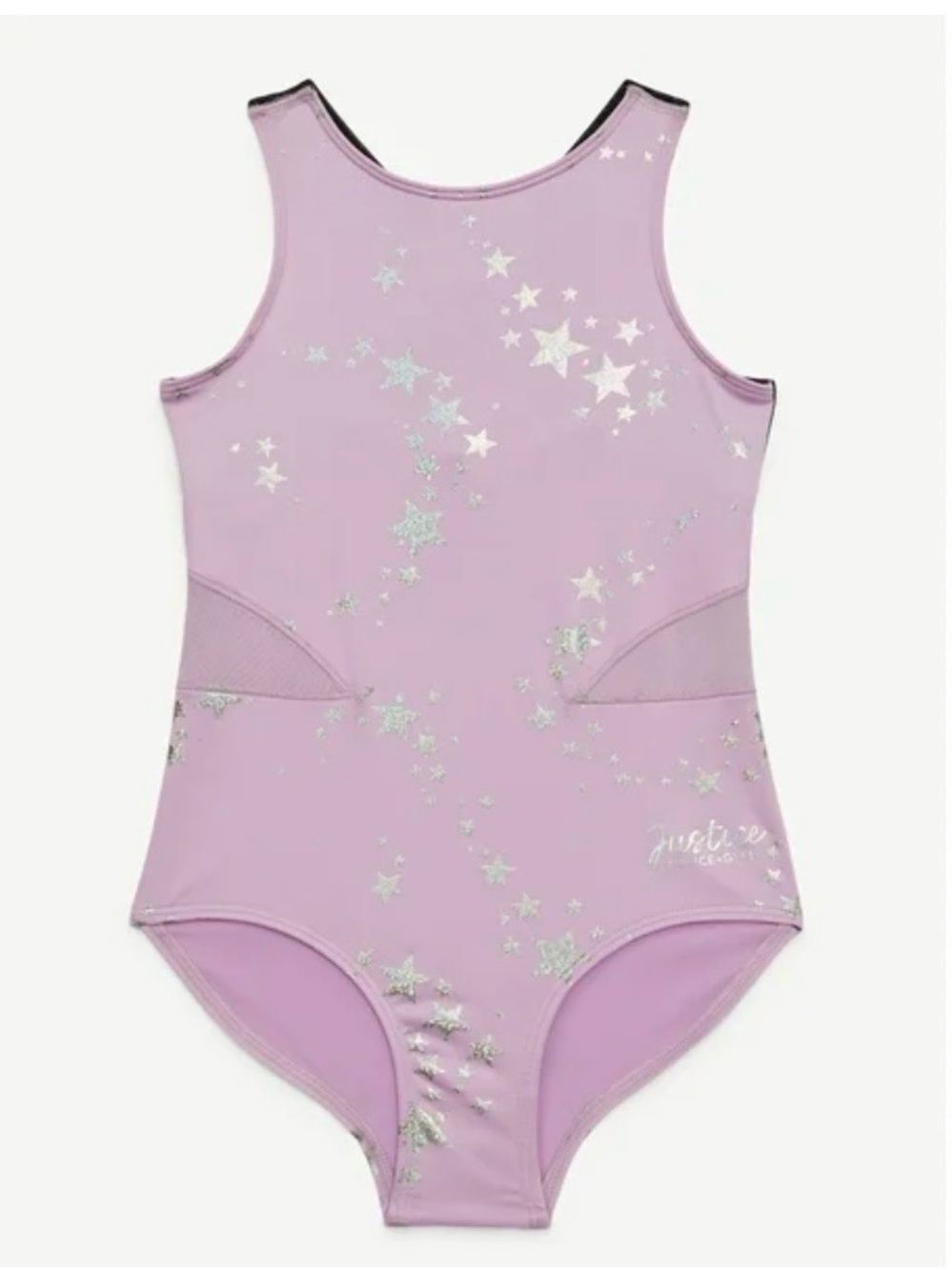 Justice Celestial Foil Print Gymnastics Leotards for Teens with Scrunchie XS